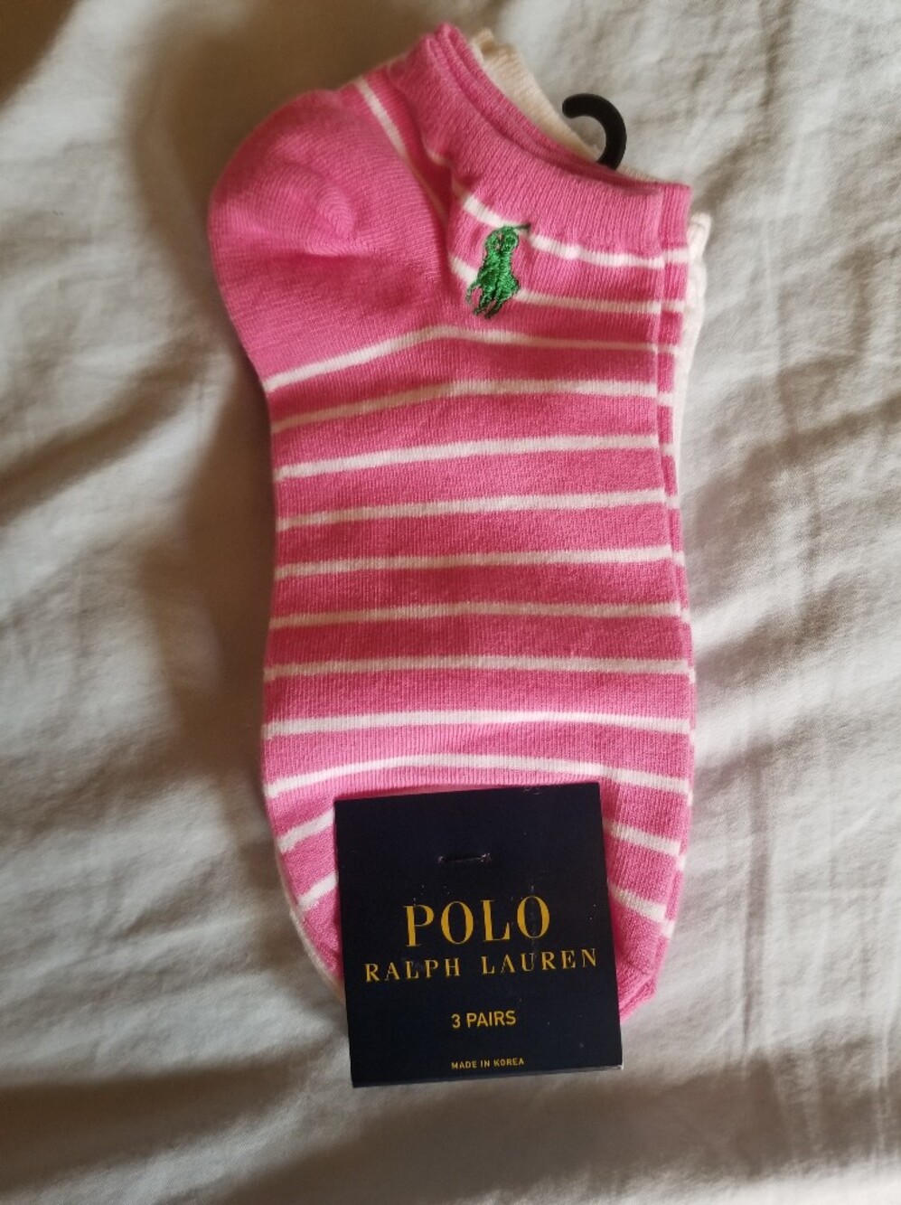 Polo Ralph Lauren 3 Pairs Of Women's Ankle Socks Size 9-11 NWT